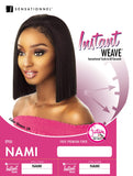 Sensationnel 100% Premium Fiber Instant Weave Synthetic Half Wig - NAMI (1 [Jet Black])