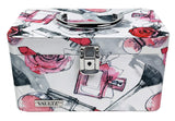 Vaultz Locking Train Case for Cosmetics Storage, Cosmetic Roses (VZ03809)