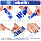 14 Sheets Full Wraps Nail Polish Stickers Self-Adhesive Nail Art Decal Strips Full Cover Nail Wraps Stickers with Nail File for Women Girls DIY Manicure Supplies (Classic Colors)