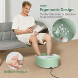 Carevas Foot Bath Massager, Heated Foot Soaker with O2 Bubbles, 14 Massaging Rollers for Tired Feet Stress Relief Home Use