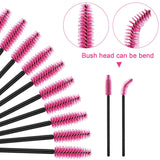 24 Pieces Plastic Eyelash Extension Tweezers False Eyelash Applicator Tool Eyelash Auxiliary Clip and 100 Pieces Eyelash Brush Mascara Wands Applicator for Eyelash Application (Black)