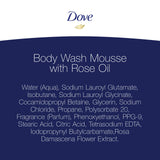 Dove Body Wash Mousse with Rose Oil Effectively Washes Away Bacteria While Nourishing Your Skin 10.3 oz