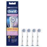 Oral-B Genuine Sensi Ultrathin Replacement White Toothbrush Heads, Refills for Electric Toothbrush, Gentler on Gums Still Tough on Plaque, Pack of 4
