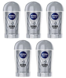 5x Nivea Silver Protect Anti-perspirant Deodorant Solid Stick for Men 5x40ml (Pack of 5)