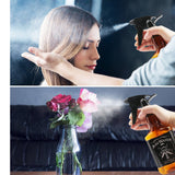 2 Pack 8.5oz&16.9oz Water Hair Spray Bottles, Segbeauty Empty Retro Barber Hair Salon Trigger Sprayer, Amber Plastic Spray Bottle with Adjustable Mist and Stream Settings for Hairstylist Hair Cutting