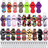 25 Pieces Chapstick Holder Keychains Lipstick Holder Keychains with 25 Pieces Metal Clip Cords Suitable for Chapstick Tracker and Safeguard, 25 Vibrant Color (25 Pcs)