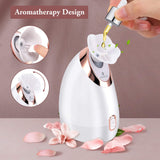 Facial Steamer, Nano Ionic Facial Steamer with Aromatherapy for Home Face Spa, Moisturizing Cleansing Pores