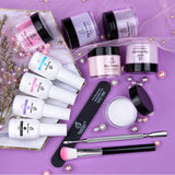 Beetles Dipping Powder Nail Starter Kit, 6 Colors Lavender Collection Pink/Purple and Glitter Dip Powder Nail Manicure Set, Dip Powder System Starter Nail Kit, No UV/LED Lamp Needed, 0.53 fl.Oz/each