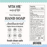 VITA VIE Hand Soap, 64 oz - Cleansing Liquid Hand Soap Refill - Alcohol-free, Paraben-free, Sulfate-free, Cruelty-free - Made in America