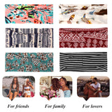 6 Packs Women Headbands Yoga Sport Running Hair Bands Floral Bandeau Boho Elastic Head Wrap Turban Headwraps Cute Hair Accessories