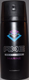 AXE body spray deodrant Anit-Aerspirant (3 X 150 ml/5.07 oz, Marine)