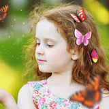 42 Pieces Butterfly Hair Clips Colorful Butterfly Barrettes 3D Glitter Butterfly Hair Accessories for Women Girls Teens Party Favors (Stylish Patterns)