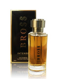 BROSS INTENSE, Eau De Parfum Spray for Men, Seductive, 3.4 Fluid Ounce, Perfect Gift With Luxurious Suede NovoGlow Pouch