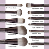 MAANGE Makeup Brushes,12 Pcs Professional Premium Synthetic Makeup Brush Set,Travel Foundation Powder Eyebrow Concealer Kabuki Make up Brushes Set Kit (Black)