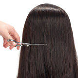 20-22" 100% Human Hair Mannequin Head Training Head Cosmetology Manikin Head Doll Head With Free Clamp (natural black)