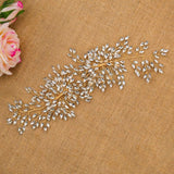 mecresh Bridal Hair Comb Crystal Floral Handmade DIY Bendable Hair Accessories for Wedding Party