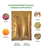 Natural Mi Ya Hair Color, Extracted Ginseng,Henna Hair Dye Colorants For Herbal Hair Color, Healthy Hair Dye & Nutrients, Permanent, 5 Colors (Dark Brown)