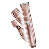 Wahl Pure Confidence Rechargeable Electric Razor, Trimmer, Shaver, & Groomer for Women with 3 Interchangeable Heads - Model 9865-2901