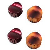Zhooch Hair Claw Clips – Precious Coins. Mini Hair Clips with Inner Teeth, Premium quality, Painted Strong Hold Spring, Medium hair, Fine hair. Pack of 2. (2 Burgundy + 2 Brown Matte)