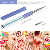 Bememo 5 Pieces Nail Brushes for Nail Art, UV Gel Painting Nail Design Brush Nail Art Pens, Nail Art Liner Brushes Nail Dotting Painting Drawing Pen Set 5/7/9/11/20 mm