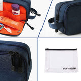 Mens Toiletry Bag Waterproof Organizer Bag Travel Shaving Dopp Kit Perfect Travel Accessory Gift (Dark Blue)