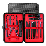 Nail Clipper Set High Precision Stainless Steel Nail Clipper Pedicure Tool Set Nail File Sharp Nail Scissors Toenail with Portable Fashion Box-16pack (red)