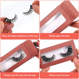 54 Pieces Christmas Empty Eyelashes Packaging Paper False Christmas Eyelash Storage Box False Eyelash Cases Without Trays