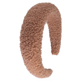 SOMEWHERE HAUTE Ladies Classy Elegant Padded Headband Hair Accessory (Tan Sherpa)