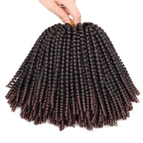 7 Packs Spring Twist Hair Braiding Short Bomb Twist Crochet Braids 15strands/pack Two-Tone Colors Fluffy Synthetic Hair Extensions Low Temperature Fiber(8",T33)