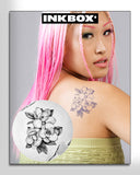 Inkbox, Temporary Tattoos, Semi Permanent Tattoo One Premium Easy Long Lasting, Waterproof Inkbox Tattoo with For Now Ink. Lasts 1-2 Weeks, Flower Tattoo, Magnol, 4x4in