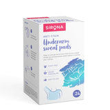 Sirona Disposable Underarm Sweat Pads - 24 Pads, Antiperspirant Absorbent Odour Blocker Pads Armpit Dress Shields, Fights Hyperhidrosis