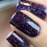 ILNP West Wing - Dark Plum Holographic Nail Polish