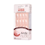 Kiss Salon Acrylic Nude French Nails 28 Count