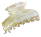 French Amie Chic Ivory Handmade Celluloid Large 3 Inch Jaw Hair Claw Clip Clamp Clutcher