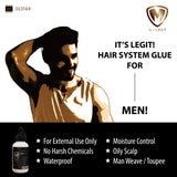 Magnet Wig Glue for Men Black 1.35oz + Magnet Wig Glue for Men Remover 2.03oz / Made in Korea/Frontal Closure, Toupee, Man Weave, Hairpiece, LACE Wig/Oil-Resistant/Waterproof/Moisture Control