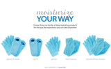 NatraCure Moisturizing Gel Booties and Gloves Set - (For dry skin, dry hands, feet, cracked heels, cuticles, rough skin, dead skin, use with your favorite lotions) - 155/175-AQ/RET - Color: Aqua