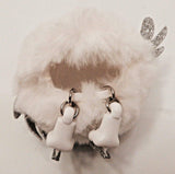 B Bath Cute Holder Fluffy White Flying Angel Owl W Skates