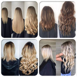 Clip in Hair Extensions Double Weft 20/23 in Straight Curly Wavy 4 PCS Set Thick Hairpiece Hair Accessories for Women Ladies Girls