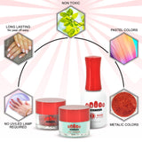 Dip Powder Nail Kit Starter - 8 Glitter Colors of 2-in-1 Nail Powder - Dip Application - No-Chip Shine for 3 Weeks - Strengthens Natural Nails - Fine Consistency, Easy Application