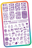 Nail Art Stamping Plate - Liga Nailista - Unique & Original Design By Colombian Nail Artist H la Cosedora