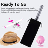 Professional Hair Irons 2 in 1 Ceramic Tourmaline Flat Iron Hair Straightener & Curler,Adjustable Temperature with Digital LED Display 200℉-450℉ , Dual Voltage, 1 Inch Wide,Auto Off, Grey.