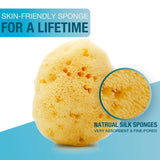 Baby Bath Sponge - 2 Pack 3-4” - 100% Natural - Extra Soft & Skin-Friendly - Especially Suited for Your Baby and Facial Care - Baby Sponge for Bathing - Baby Sponge - Baby Bath sponges for Newborns