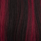 Draw String Braid Hair Piece Color M1B.BURGUNDY - Sepia Wigs 30" Long Thick Synthetic African American Bun Updo Formal Length Womens Coil Trenza Peluca