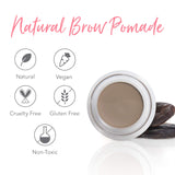 100% PURE Long Last Brows, Brow Pomade, Blonde, Long Lasting, Brow Tint for Fuller Brows, Healthier Hair Growth w/Biotin, Pro-Vitamin B5, Natural Eyebrow Makeup - 0.17 oz