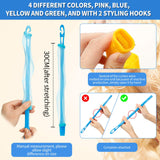 36 Pieces Hair Curlers Spiral Curl Styling Kit Spiral Curlers Hair Roller No Heat Hair Curler for Extra Long Hair Most Kinds of Hairstyle (30 cm/ 12 Inch, Pink, Blue, Yellow, Green, Orange, Purple)