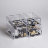 BINO 5 Drawer Acrylic Jewelry and Makeup Organizer, Clear Cosmetic Organizer Vanity Storage Display Box Make Up Organizers and Storage Makeup Stand