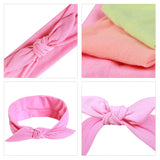 12pcs Solid Color Women Headbands Headwraps Hair Band Cotton Stretchy Turban Bows Accessories for Women Fashion Sport