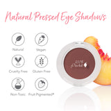 100% PURE Pressed Powder Eye Shadow (Fruit Pigmented), Bronze, Shimmer Eyeshadow, Buildable Pigment, Easy to Apply, Natural Makeup (Matte Warm Reddish Brown) - 0.07 oz