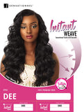 Sensationnel 100% Premium Fiber Instant Weave Synthetic Half Wig - DEE (1 [Jet Black])