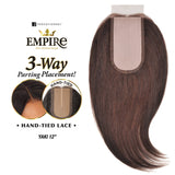 Sensationnel Human Hair Weave Empire 3-Way Parting Lace Closure Yaki 12" (4)